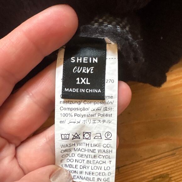 Shein black ghost Halloween chunky knit cardigan sweater‎ SIZE 1XL - Picture 3 of 4